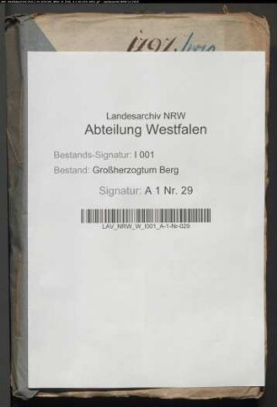 Belege zu den Tecklenburg-LIngenschen Spezialakziserechnungen. (Vorakten der Kriegs- und Domänenkammern Minden und Münster)