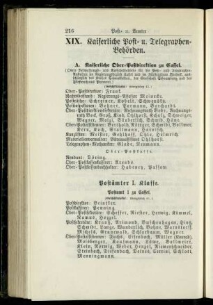 Kaiserliche Post- und Telegraphen-Behörden