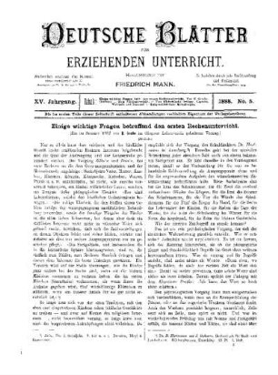 Einige wichtige Fragen betreffend den ersten Rechenunterricht : (Schluss)