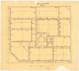Geschäftshäuser am Werderschen Markt (Werderhäuser), Berlin: Grundriss 2.OG Haus B 1:50