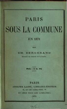 Paris sous la Commune en 1871