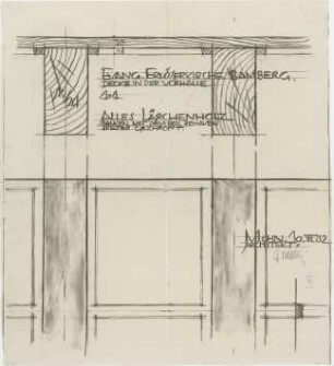 Bestelmeyer, German; Bamberg (Bayern); Ev. Erlöserkirche - Decke in der Vorhalle (Detail)