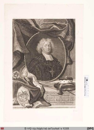 Bildnis Lothar Franz (1663 Reichsfrhr., 1701 Reichsgraf von Schönborn), 1695-1729 Kurfürst u. Erzbischof von Mainz