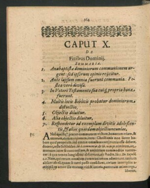 Caput X. De Finibus Dominii.