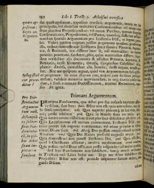 Primum Argumentum. - 22dum Argumentum.