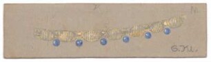Entwurf einer Kette : Kette mit blauen Steinen als Unterteilung zwischen den Kettengliedern; signiert; nummeriert
