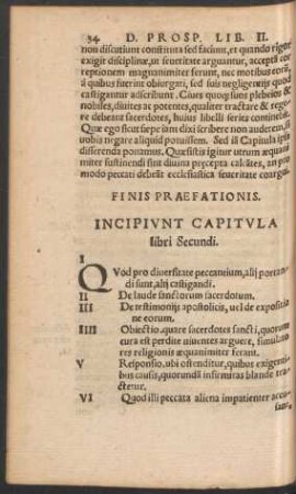 Incipiunt Capitula libri Secundi.