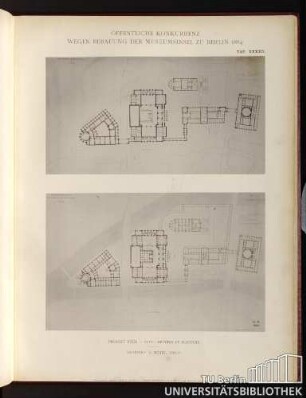 Öffentliche Konkurrenz wegen Bebauung der Museumsinsel 1884 Taf. XXXXII