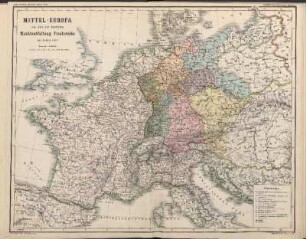 Mittel-Europa zur Zeit der höchsten Machtentfaltung Frankreichs im Jahre 1812
