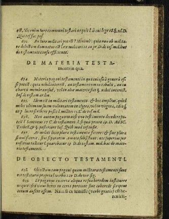 De Materia Testamenti in qua