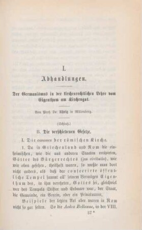 564c-590 [557-590] Der Germanismus in der kirchenrechtlichen Lehre vom Eigenthum am Kirchengut : Schluß