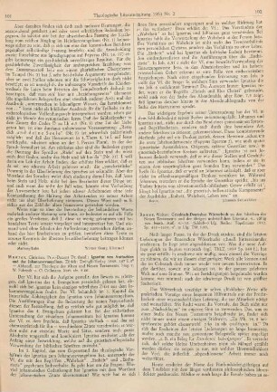 102-103 [Rezension] Bauer, Walter, Griechisch-deutsches Wörterbuch zu den Schriften des Neuen Testaments und der übrigen urchristlichen Literatur