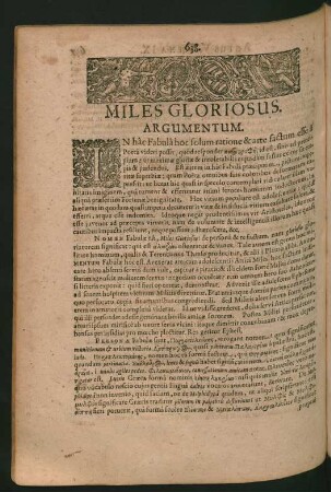 Miles Gloriosus.