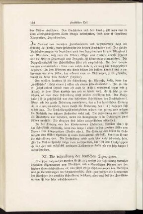 XI. Die Schreibung der deutschen Eigennamen