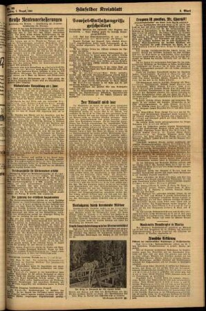 Zweite Ausgabe vom Freitag, den 01. August 1941.