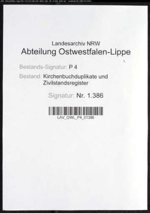 Kirchenbuchduplikat der evangelisch-lutherischen Gemeinde Hemer (GHT 1819-1820). (Gemeinde: Hemer, evangelisch-lutherische Gemeinde)