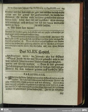Das XLIIX Capitel