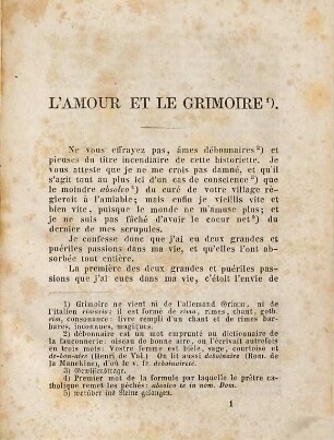 L' amour et le grimoire