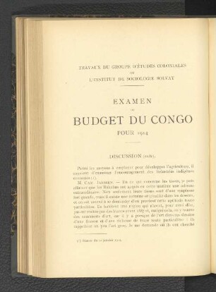 Examen Du Budget Du Congo.