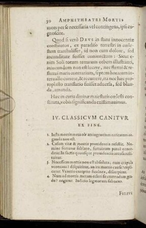IV. Classicum Canitur Ex Fine.