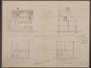 Ade, Friedrich, Bauer Dachaufbau am Wohnhaus