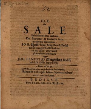 CLX. De sale