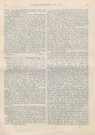 169-171 [Rezension] Charles, R. H., The Ascension of Isaiah