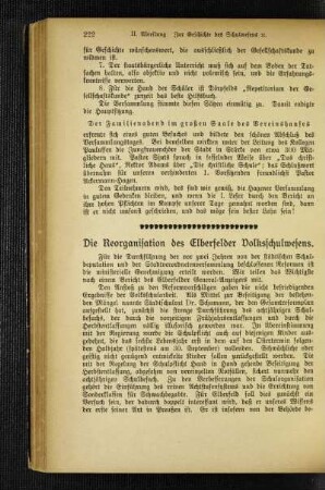 ¬Die¬ Reorganisation des Elberfelder Volksschulwesens