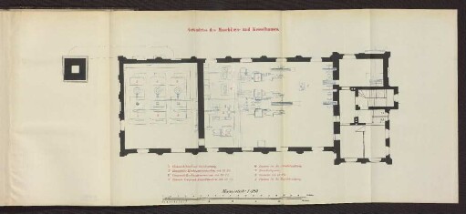 Grundriss des Maschinen- und Kesselhauses.