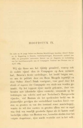 Hoofdstuk IX. De oude en de jonge Sultan van Bantam ...