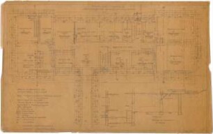 Billing, Hermann; Singen; Krankenhaus - Wirtschaftsgebäude (Grundriss EG; Schnitte)
