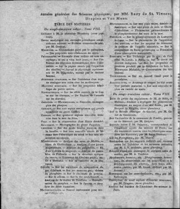 Annales générales des sciences physiques. - Bruxelles : Weissenbruch, 1819-1821