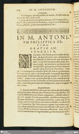In M. Antonium Philippica Decima. Oratio LIII.