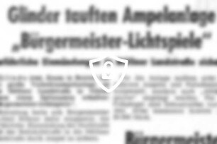 Glinder tauften Ampelanlage "Bürgermeister-Lichtspiele"