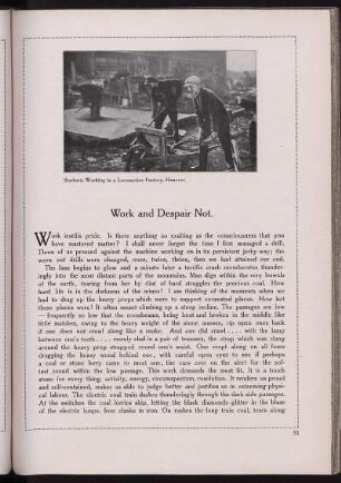 Work and despair not.