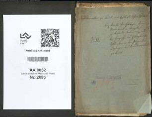 Streitigkeiten zwischen dem Amtsverwalter zu Brühl und dem erbvogteilichen Schultheiß in Bezug aufdie Landesund Kriegslasten