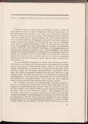 [7. Kapitel] Die Gebrauchskunst der Primitiven