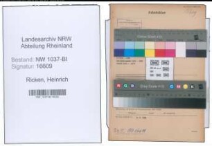 Entnazifizierung Heinrich Ricken , geb. 26.06.1909 (Kinoinhaber)