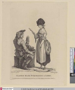 A Ladies Maid Purchasing a Leek