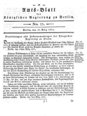 No 11, 28. März 1821