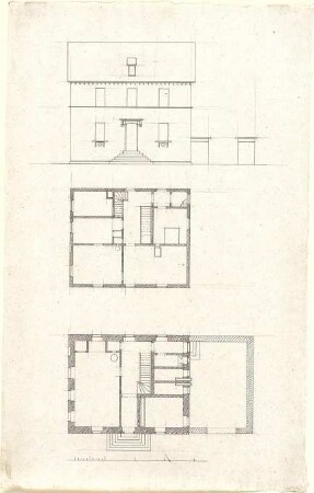 Speeth, Peter; Langendorf; Schulhaus - Grundriss EG, Grundriss OG