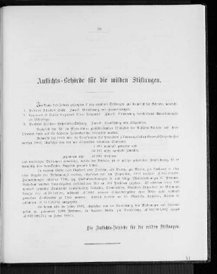 Aufsichts-Behörde für die milden Stiftungen.