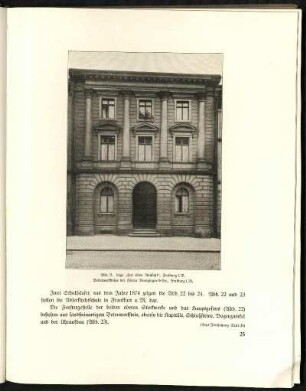Abb. 21. Loge "Zur edlen Aussicht", Freiburg i. B. Betonwerksteine der Firma Brenzinger & Cie., Freiburg i. B.