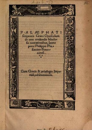 Opusculum de non credendis fabulosis narrationibus