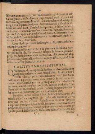 Halituum Noxae Internae.