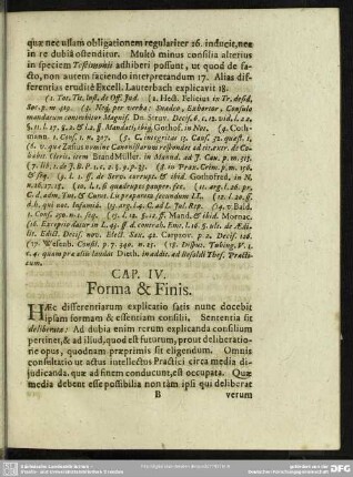 Cap. IV. Forma & Finis
