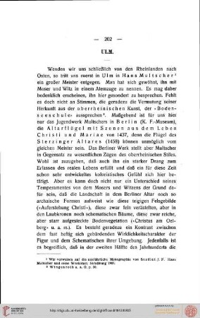 Dritter Teil: Der Sieg des neuen Sehens (1430-1460), Ulm