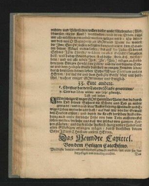 Das Neundte Capittel. Von dem Heiligen Catechismo.