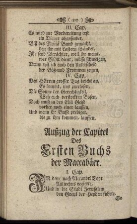 Außzug der Capitel Des Ersten Buchs der Maccabäer