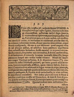 Epistola commonitoria ad filium suum natu maiorem J. F. Weberum ... pro auspicato studiorum successu exarata